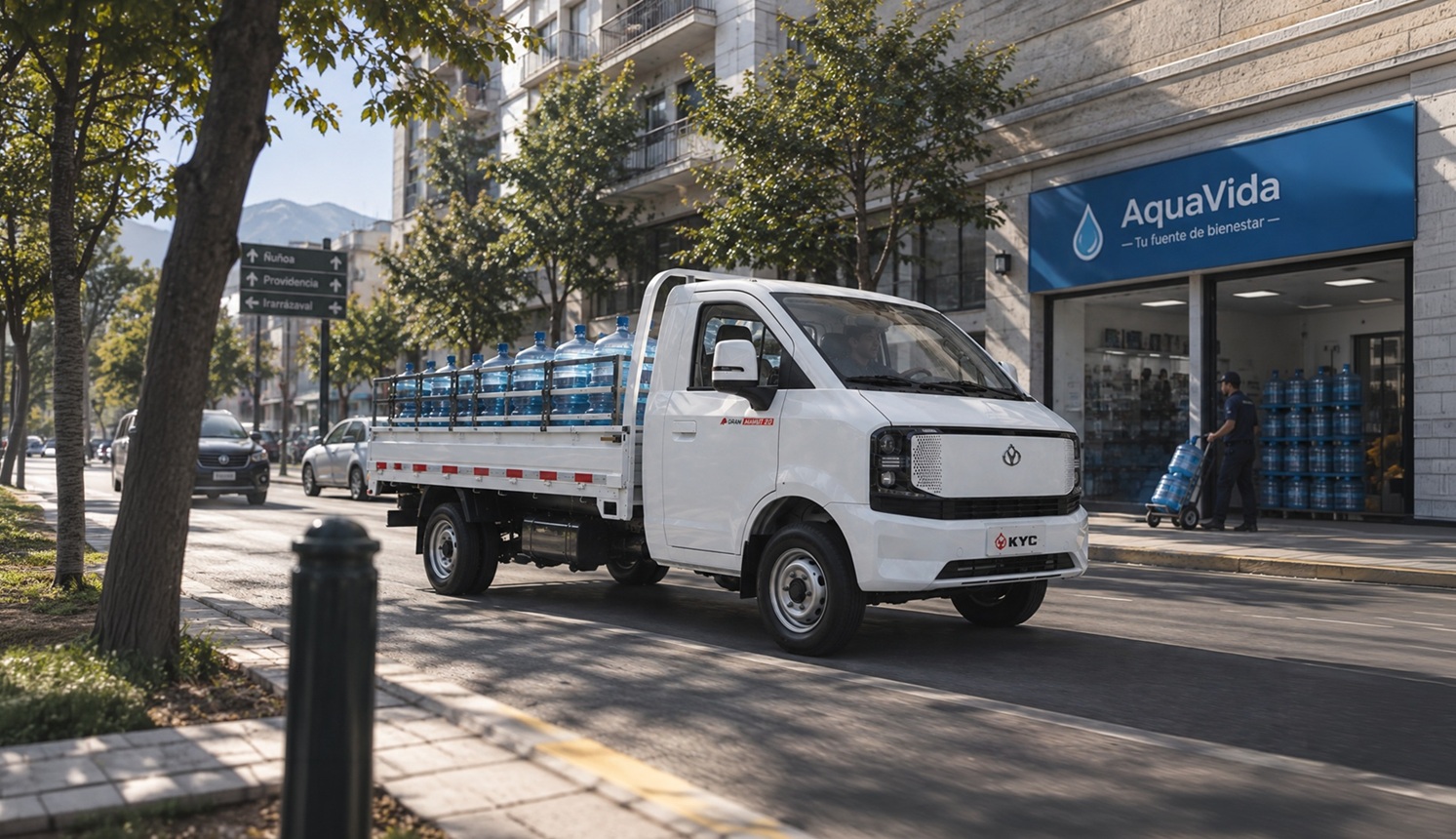 Camión de reparto MAMUT de KYC Motors para uso comercial en pyme Camión de reparto MAMUT de KYC Motors para uso comercial en pyme